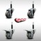 Service Caster 3'' SS Gray Poly Swivel 3/4'' Expanding Stem Caster Set 2 Total Lock Brakes, 4PK SCC-SSEXTTL20S314-PPUB-2-S-2-34 - alternate 2